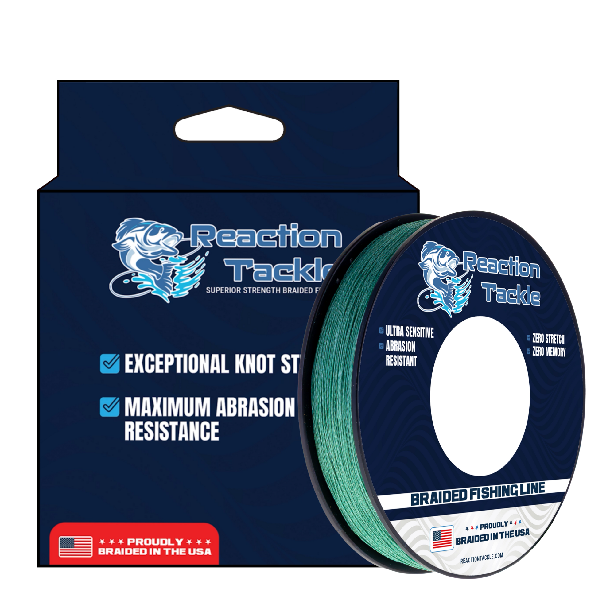 Reaction Tackle BRAIDED IN THE USA Fishing Line - X4