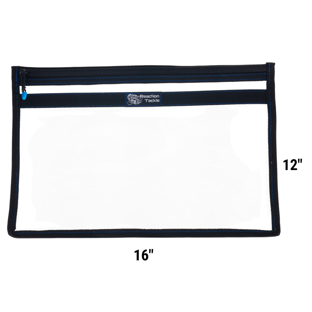 Reaction Tackle Clear Storage Bag Tackle Pak - Water-Resistant Plastic Storage