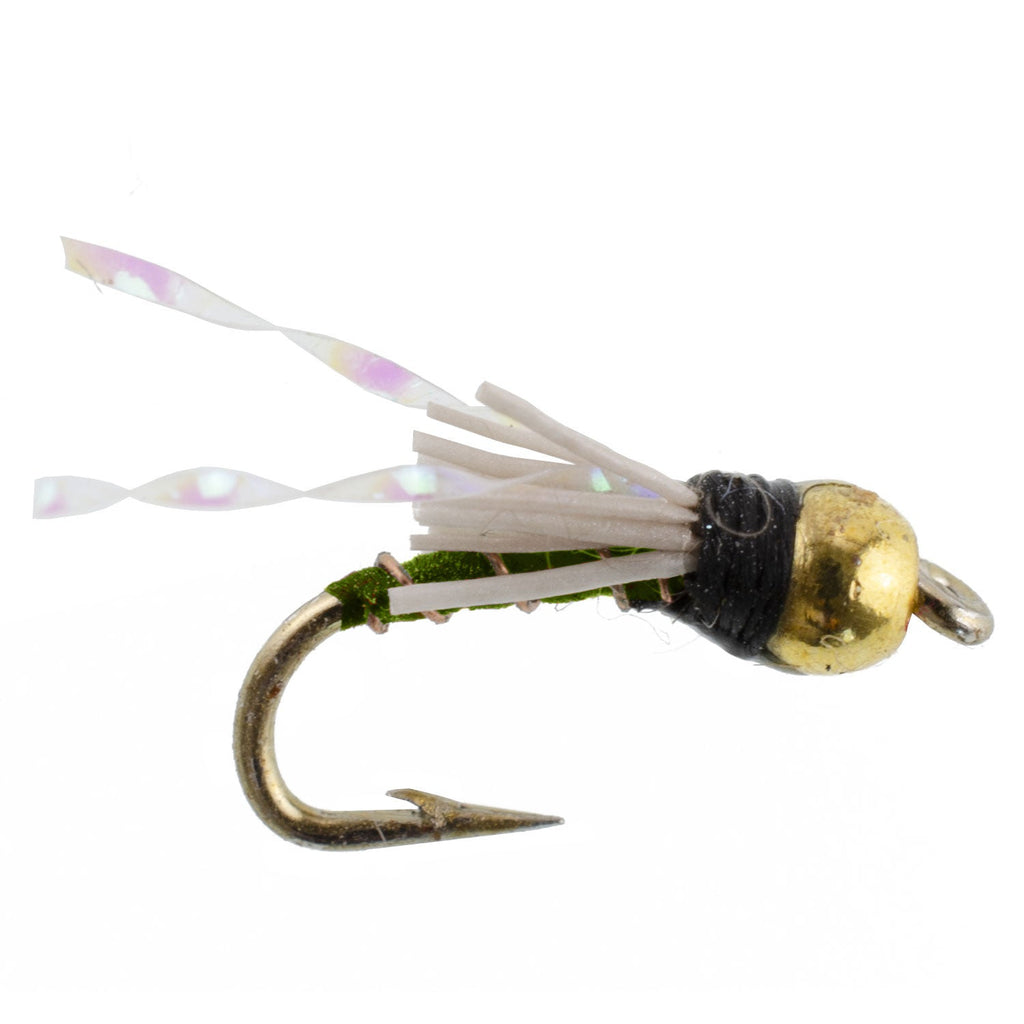 Beadhead Olive 3 Dollar Dip Serendipity Wet Fly Fishing Flies - 6 Flies Hook Size 16