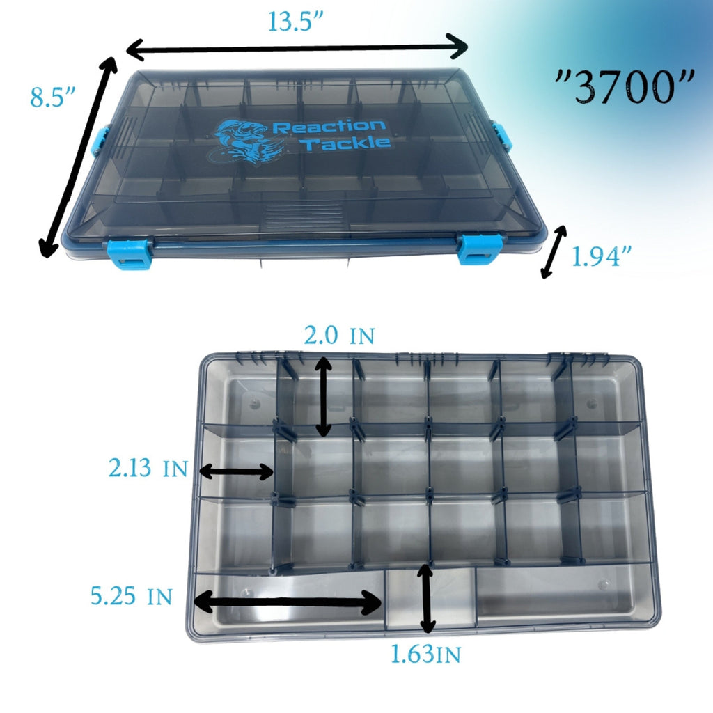 Reaction Tackle Standard Tackle Tray- Sturdy and Water Resistant with 4 Reliable Clips