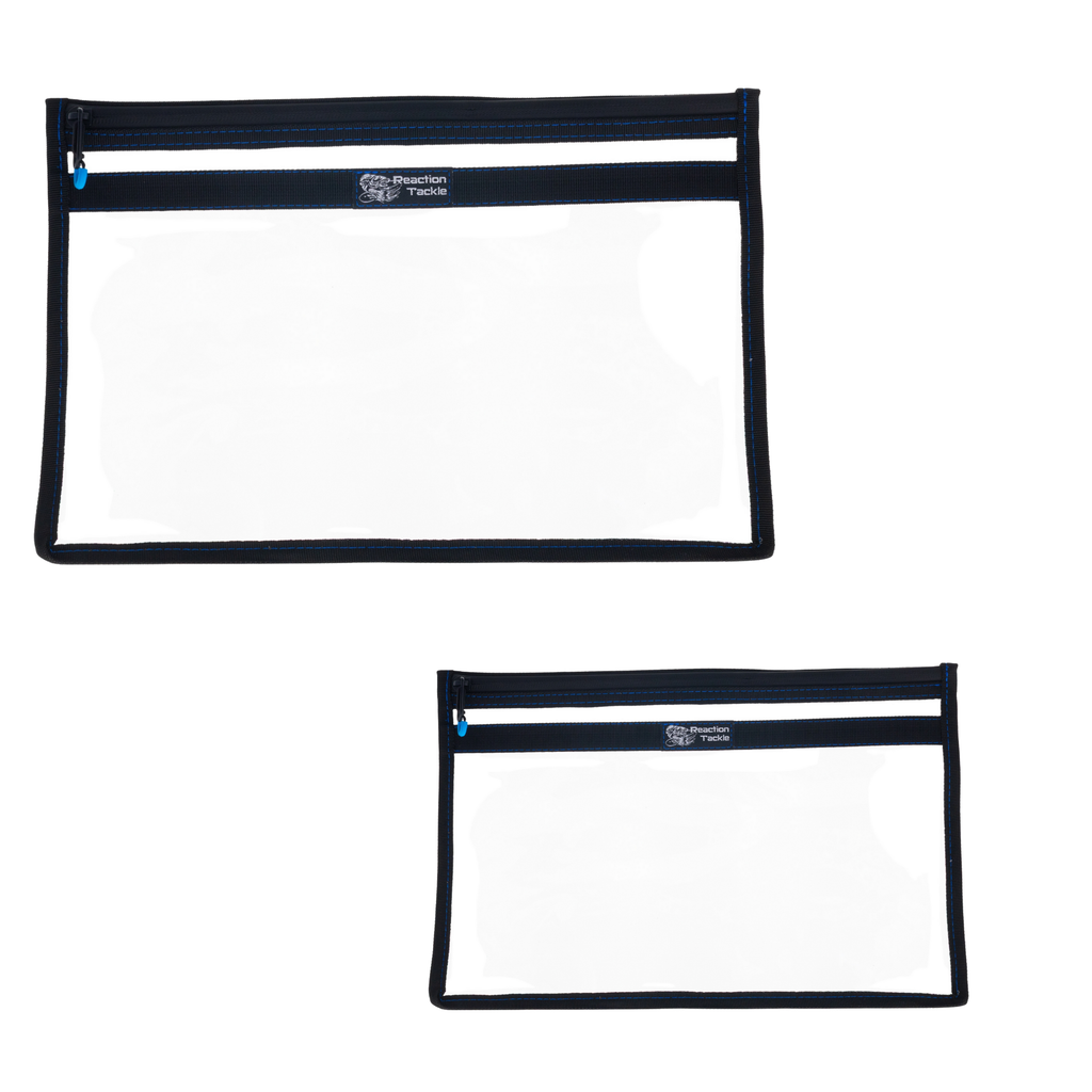 Reaction Tackle Clear Storage Bag Tackle Pak - Water-Resistant Plastic Storage
