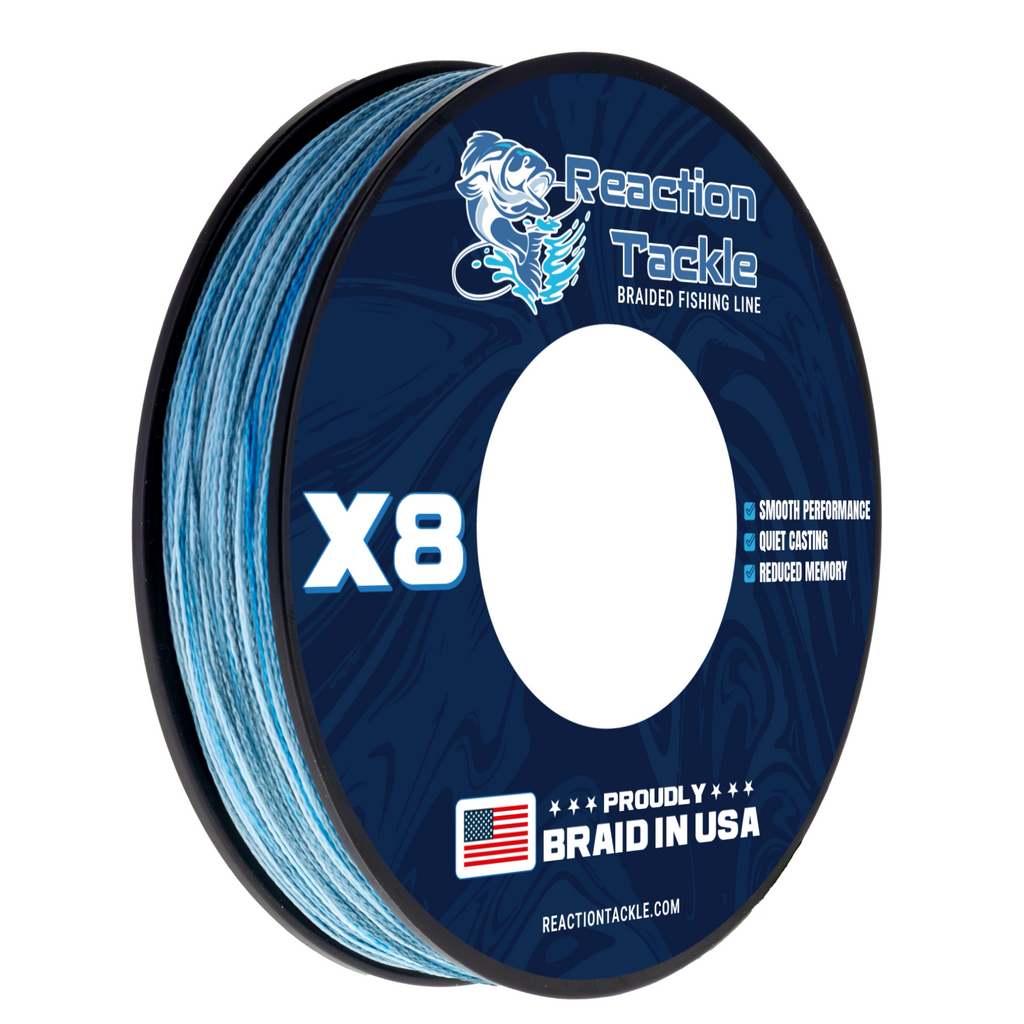 Reaction Tackle BRAIDED IN THE USA Fishing Line- X8