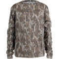 Habit Youth Bear Cave Long Sleeve Camo Tee YL-Mossy Oak New Bottomland