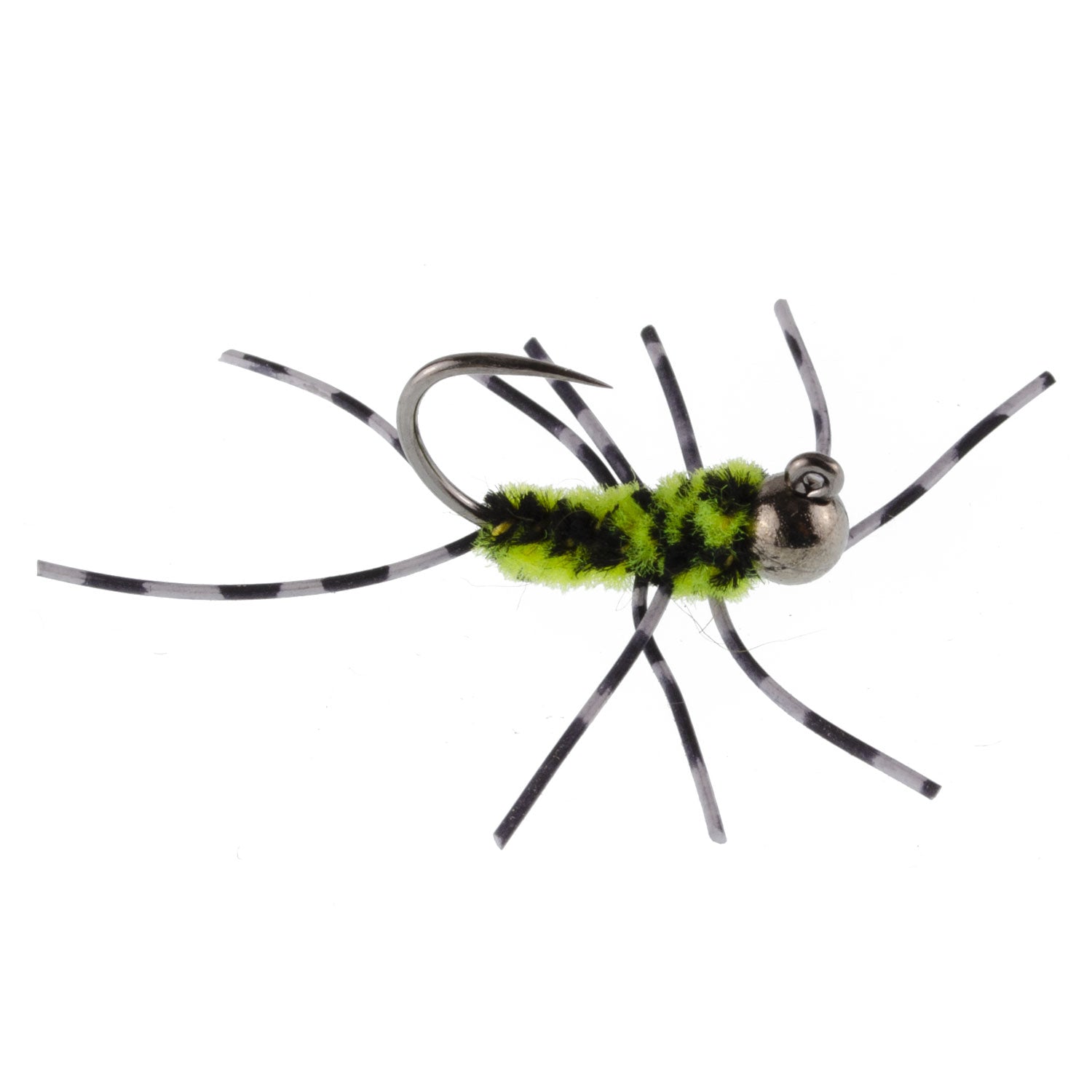 3 Pack Barbless Pat's Rubber Legs Tungsten Bead Jig Euro Nymph  - Hook Size 6