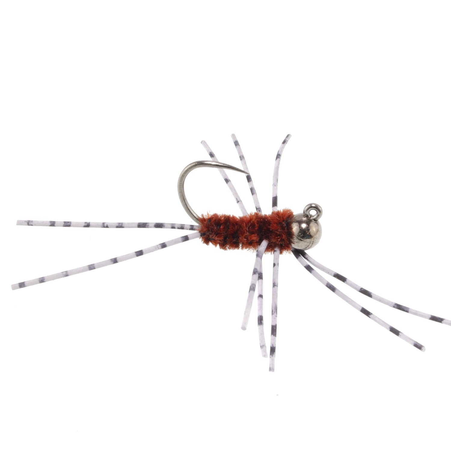 3 Pack Barbless Pat's Rubber Legs Tungsten Bead Jig Euro Nymph - Hook Size 6