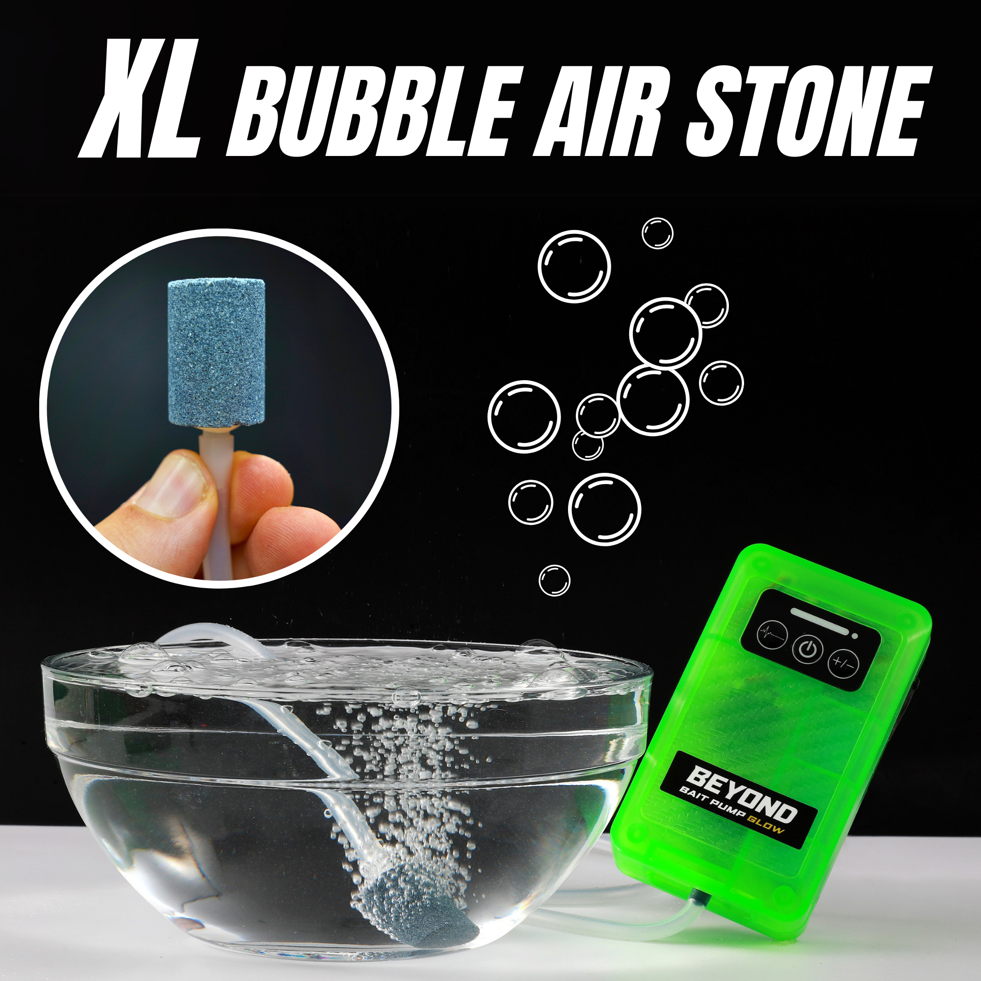 Beyond Bait Pump Rechargeable Aerator - Glow in The Dark Bubbler