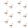 Rusty Spinner Z-Lon Wing Biot Body 12 Flies Hook Size 12