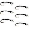 Black Mercury Midge - Glass Bead Head - 6 Flies Size 20