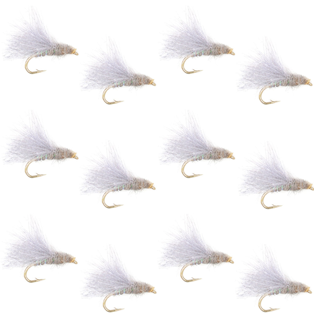CDC Baetis Emerger BWO Wet Fly Fishing Flies - 1 Dozen Flies Hook Size 14