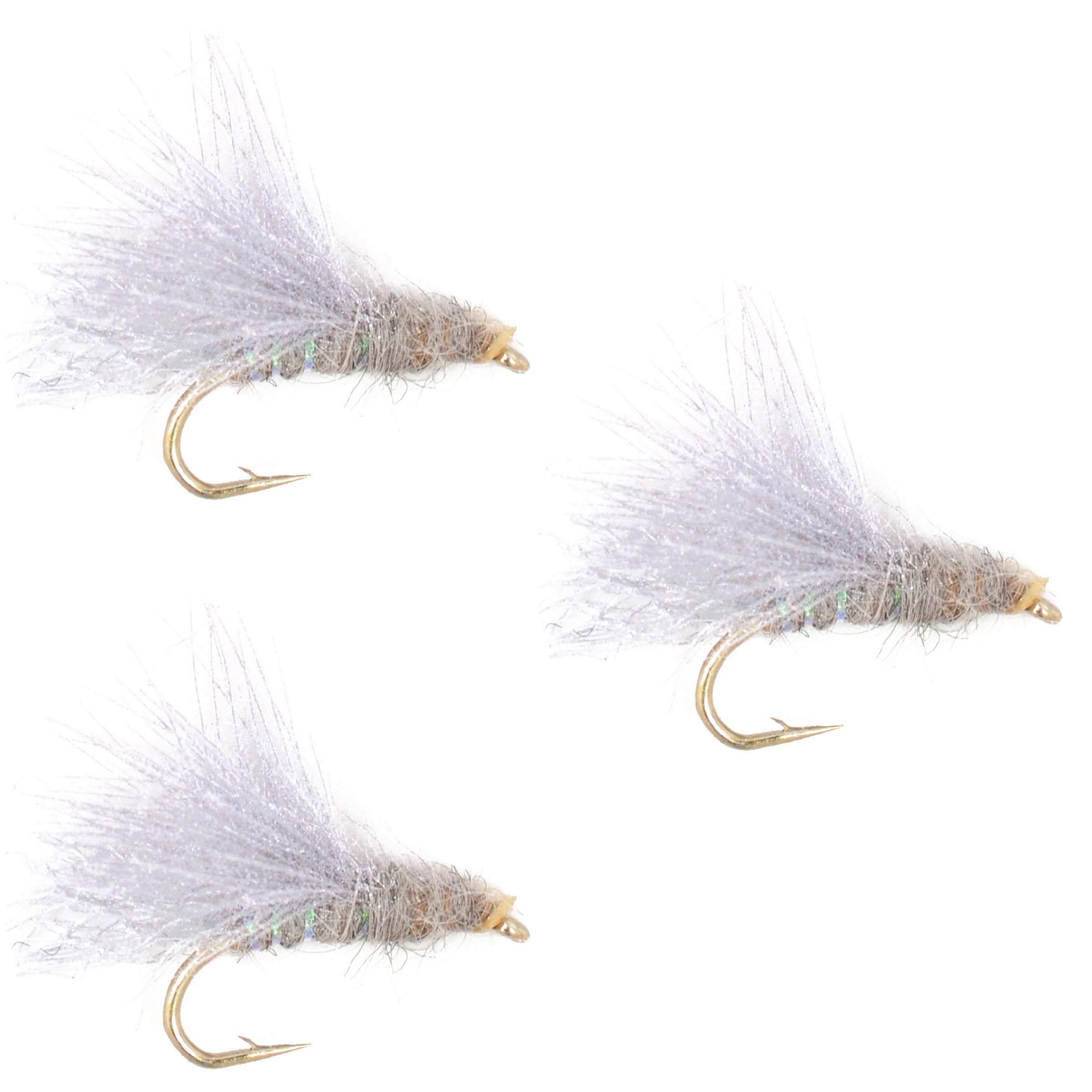 3 Pack CDC Baetis Emerger BWO Wet Fly Fishing Flies - Hook Size 20