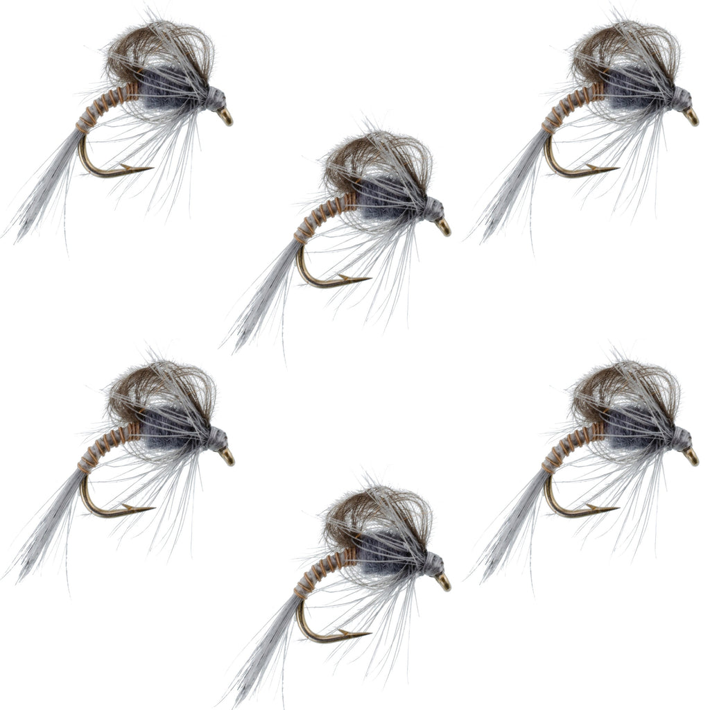 CDC Loop Wing Adams Emerger Fly 6 Flies - Hook Size 12