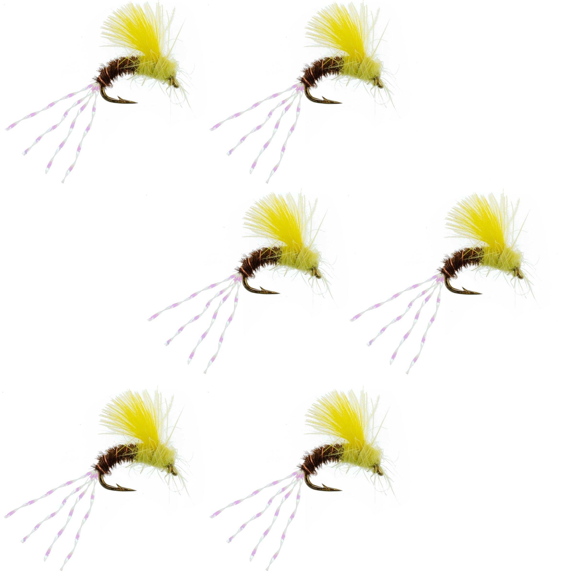 CDC Pale Morning Dun Emerger PMD Wet Fly Fishing Fly - 6 Flies Hook Size 16