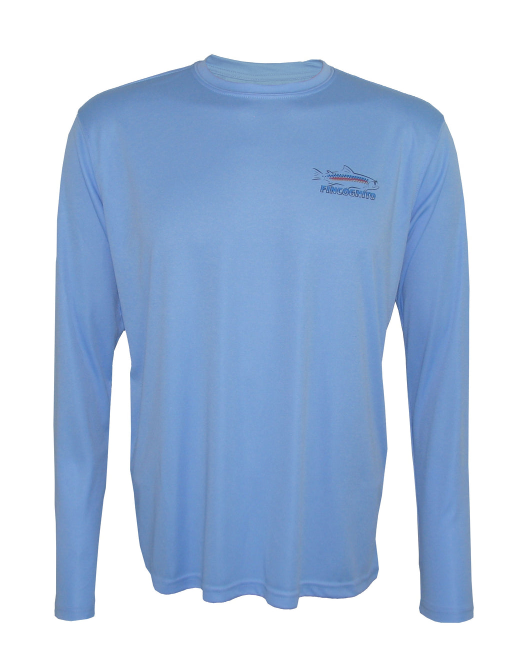 Men's Sun Protective Fishing Shirt Columbia Blue/Rainbow Trout