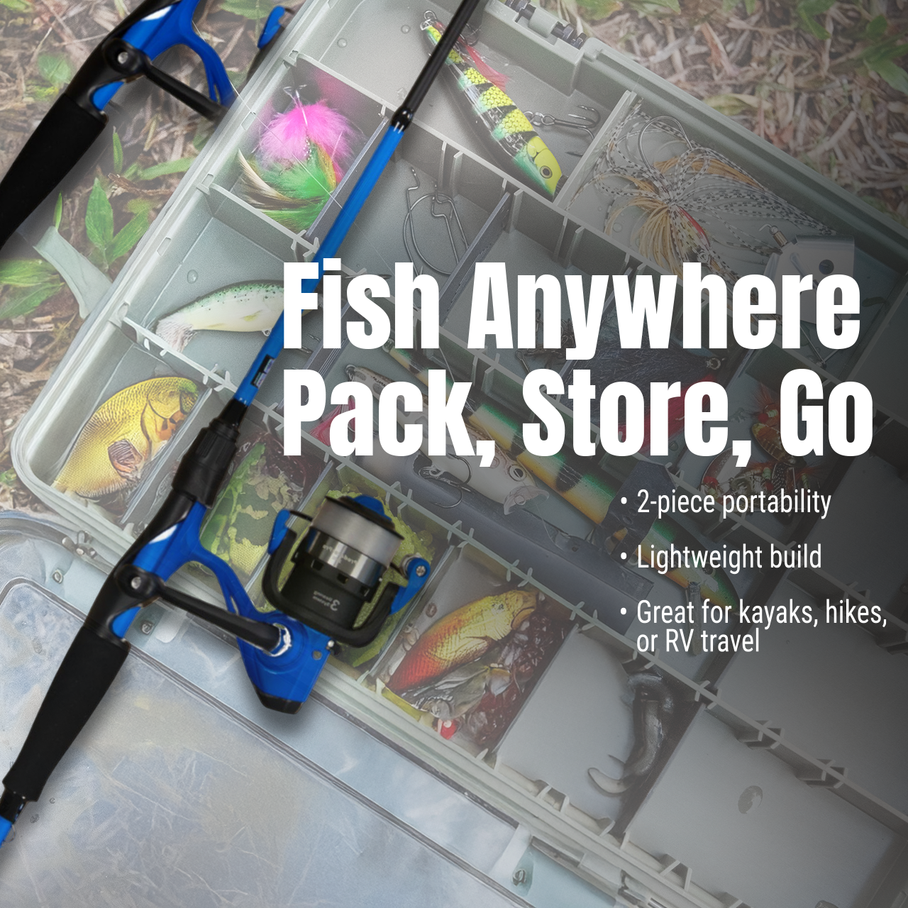 Reaction Tackle Fishing Rod and Spinning Reel Combo -SmoothCast