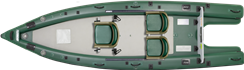 The FSK16 FishSkiff™ Inflatable Fishing Boat - 2 Person Swivel Seat Package