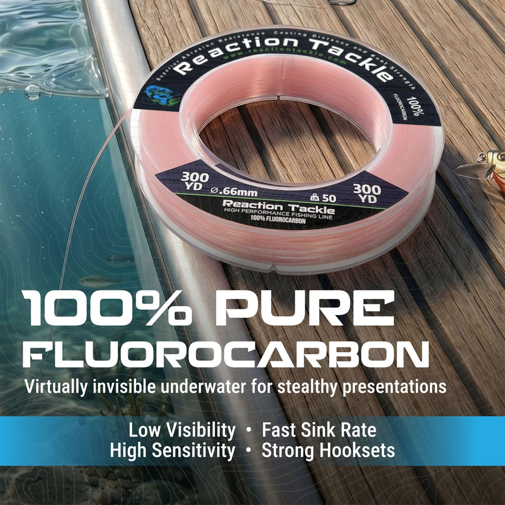 Reaction Tackle 100% Pure Fluorocarbon Fishing Line