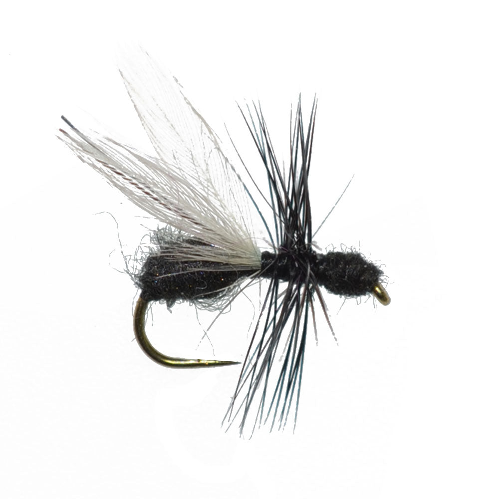 3 Pack Black Fur Flying Ant Terrestrial Trout Dry Fly - Hook Size 18