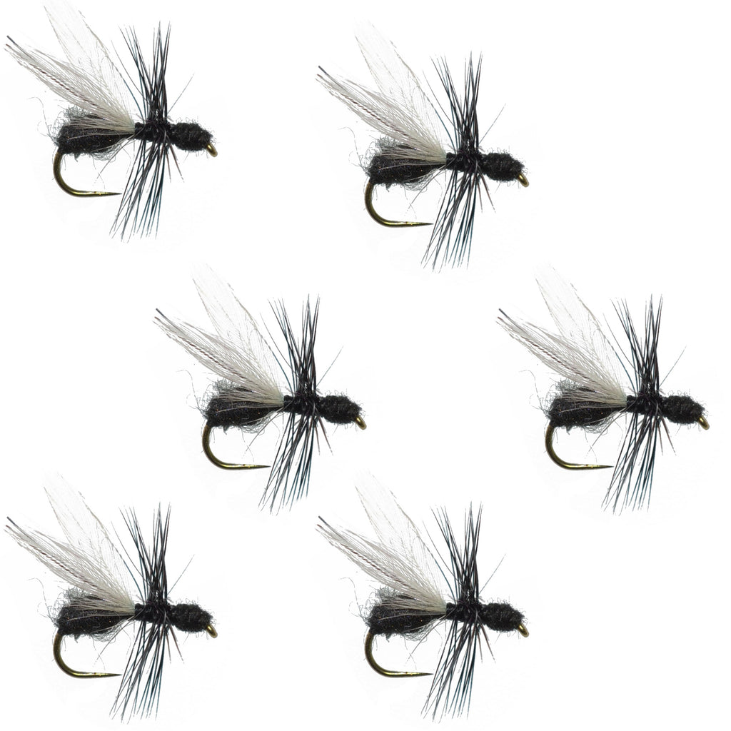 Black Fur Flying Ant Terrestrial Trout Dry Fly - 6 Flies Hook Size 18