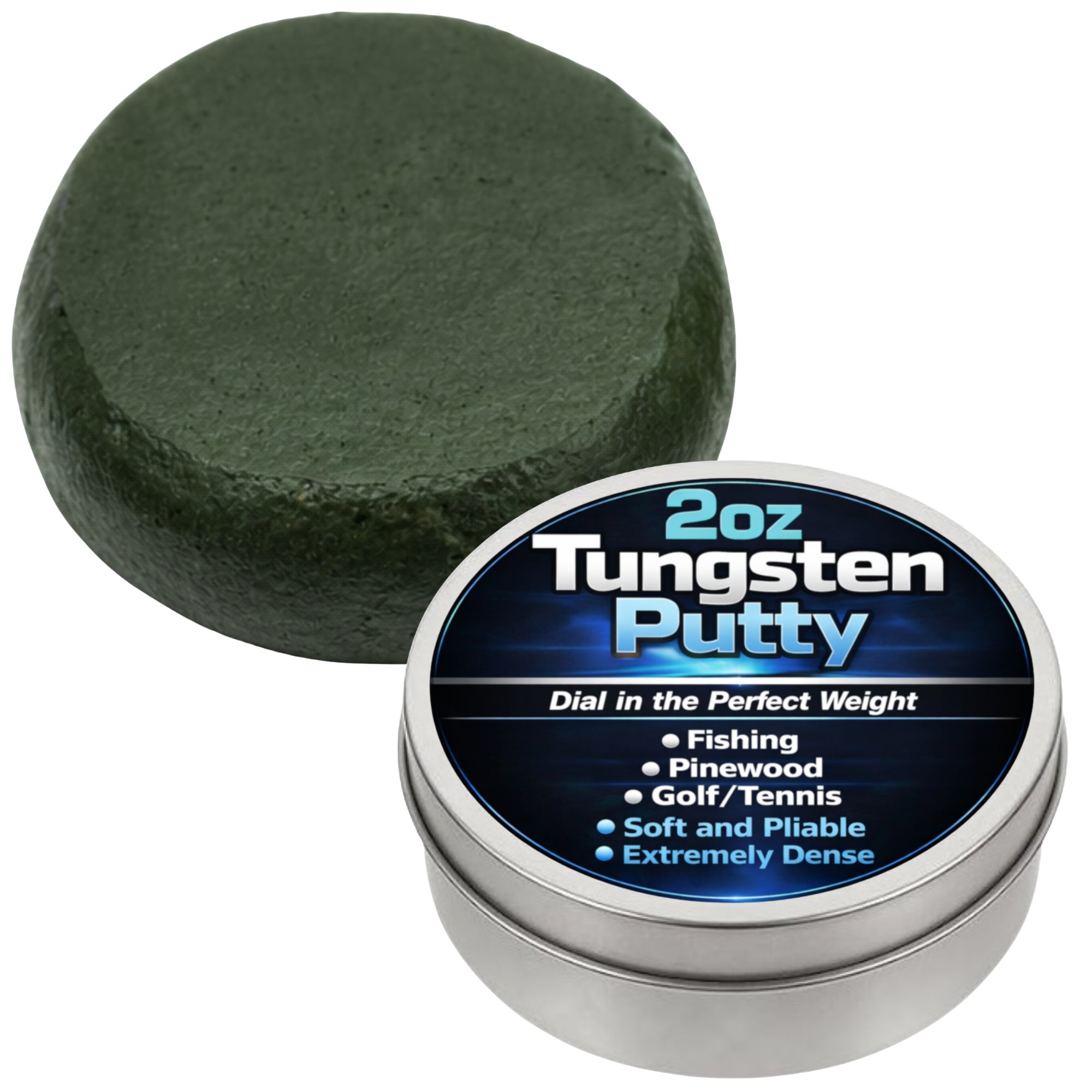 Reaction Tackle Tungsten Putty 60g/2.1oz - Fishing, Pinewood Derby, Golf, Tennis