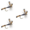 3 Pack Gray Wulff Classic Trout Dry Flies Hook Size 8