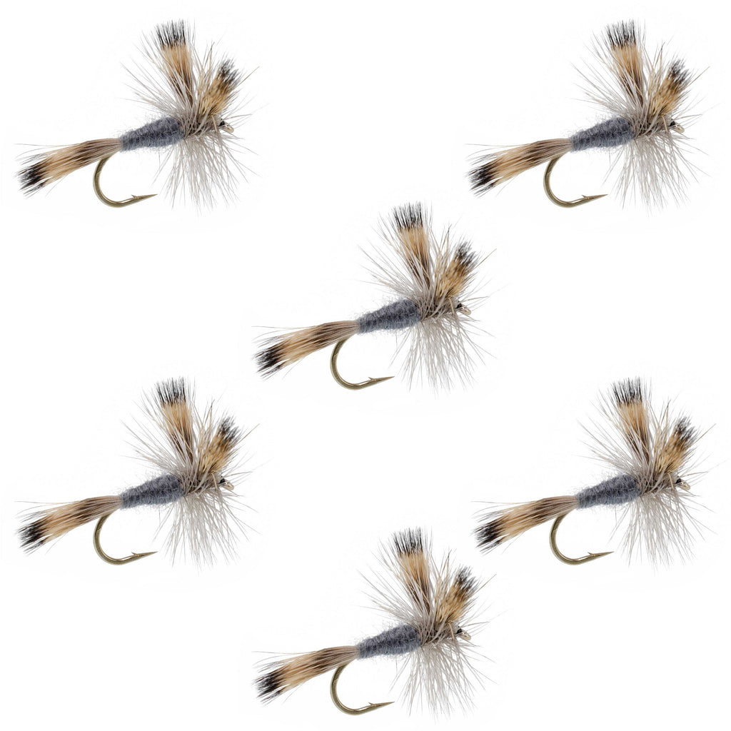 Gray Wulff Classic Trout Dry Fly - 6 Flies Hook Size 14