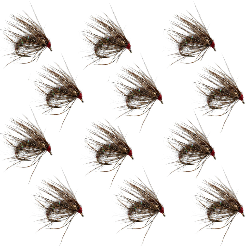 Hares Ear Holy Grail Caddis Pupa Emerger 12 Flies Hook Size 12