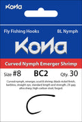 Kona Barbless Curved Nymph/Shrimp (BC2) hook