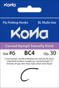Kona Barbless Curved Nymph Stonefly Klink (BC4) hook