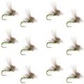 Green Drake Missing Link Mayfly Flies Hook 12 Flies Size 12