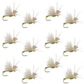 Olive Missing Link Caddis or Mayfly Flies Hook 12 Flies Size 18