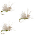 3 Pack Olive Missing Link Caddis or Mayfly Flies Hook Size 18