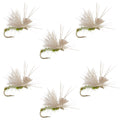 Olive Missing Link Caddis or Mayfly Flies Hook 6 Flies Size 20
