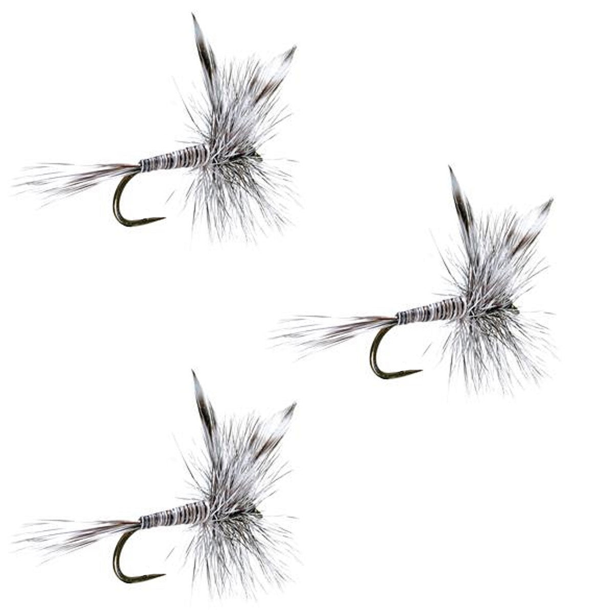3 Pack Barbless Mosquito Classic Trout Dry Fly - Hook Size 16