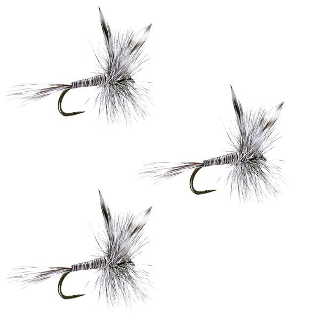 3 Pack Barbless Mosquito Classic Trout Dry Fly - Hook Size 14