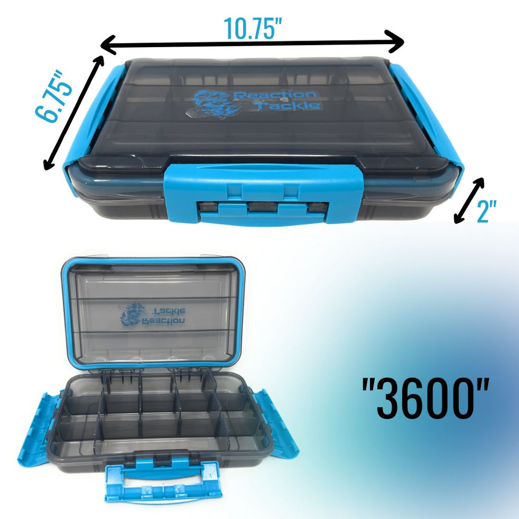Reaction Tackle Premium Tackle Tray- High Performance and Water Resistant with 3 Resilient Clips