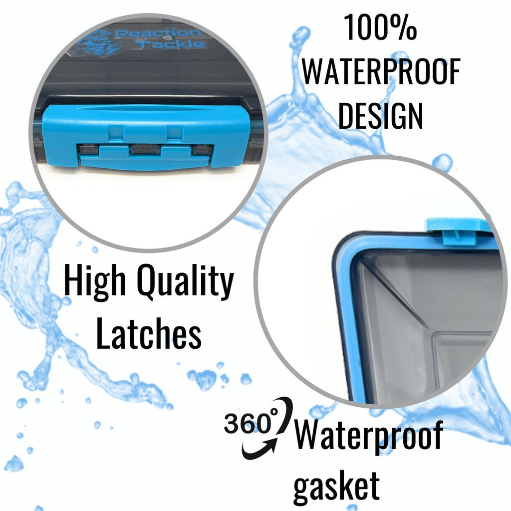 Reaction Tackle Premium Tackle Tray- High Performance and Water Resistant with 3 Resilient Clips