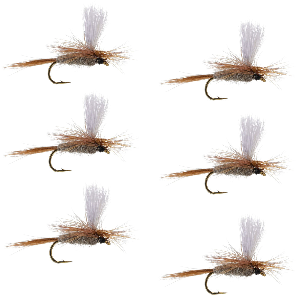 Hares Ear Parachute Classic Dry Fly - 6 Flies Hook Size 16