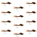 Tungsten Bead Head  Pheasant Tail Nymph 1 Dozen Flies  Size 10