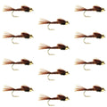 Tungsten Bead Head  Pheasant Tail Nymph 1 Dozen Flies  Size 12