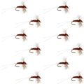 Poly Wing Rusty Spinner Mayfly 12 Flies Hook Size 14
