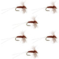 Poly Wing Rusty Spinner Mayfly 6 Flies Hook Size 18