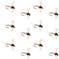 Z-Lon Wing Trico Spinner Kapok Body Hook 12 Flies Size 24