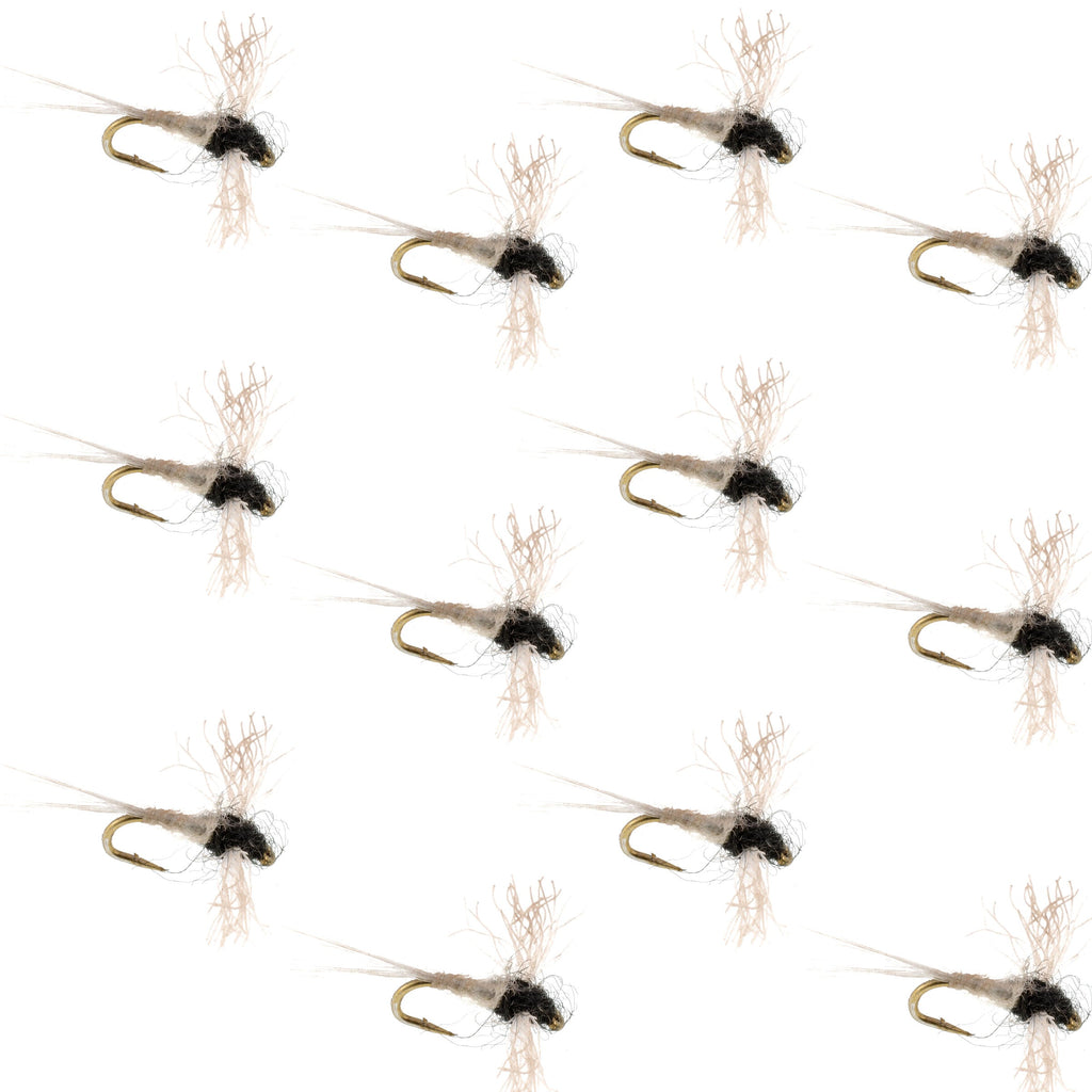Z-Lon Wing Trico Spinner Kapok Body Hook 12 Flies Size 22