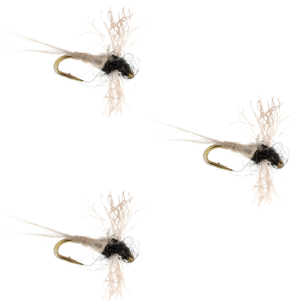 3 Pack Z-Lon Wing Trico Spinner Kapok Body Flies Size 22
