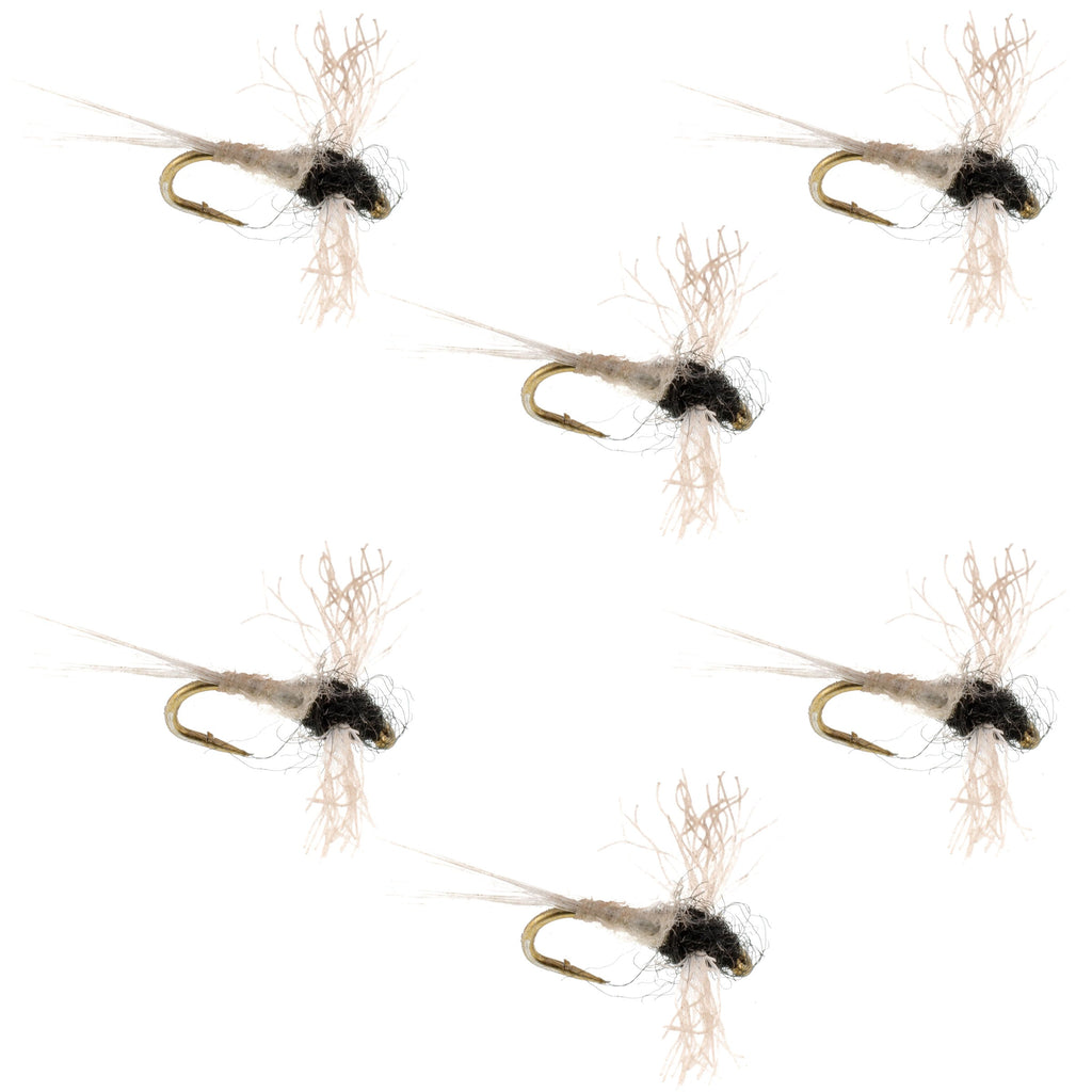 Z-Lon Wing Trico Spinner Kapok Body Hook 6 Flies Size 20