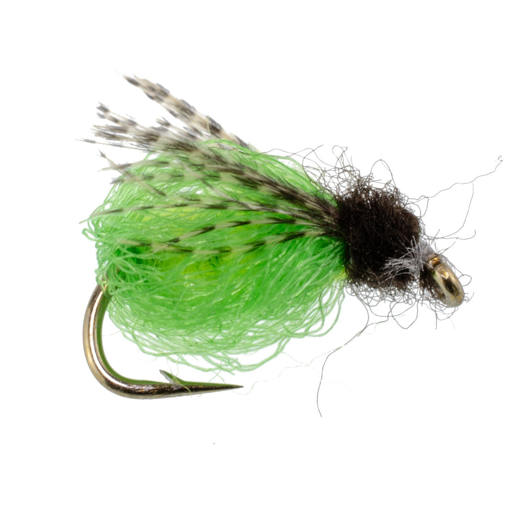LaFontaine Bright Green Deep Sparkle Caddis Pupa - 1 Dozen Flies Hook Size 16