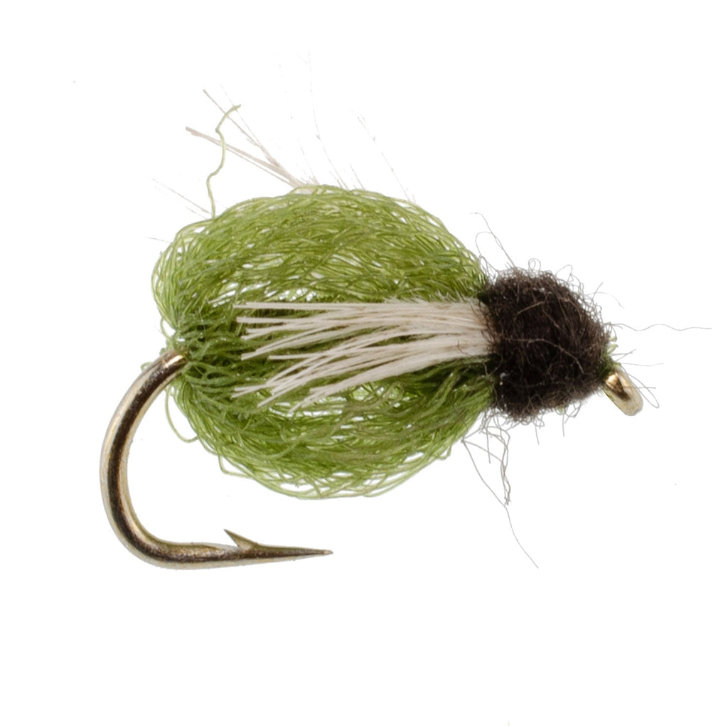 3 Pack LaFontaine Olive Deep Sparkle Caddis Pupa - Hook Size 14