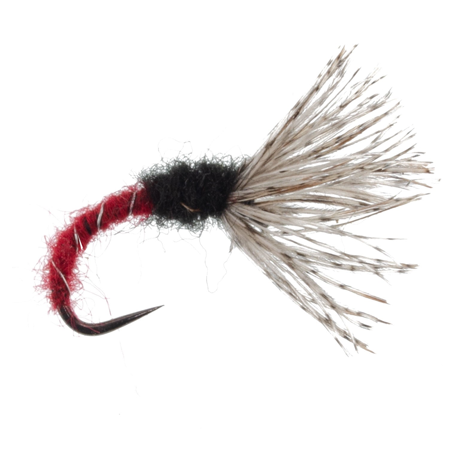 Red Zebra Sakasa Kebari - 12 Tenkara Flies - Size 16