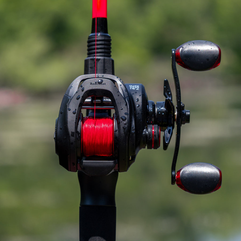 Reaction Tackle X8 Braided Fishing Line - NO FADE Red 8 Strand
