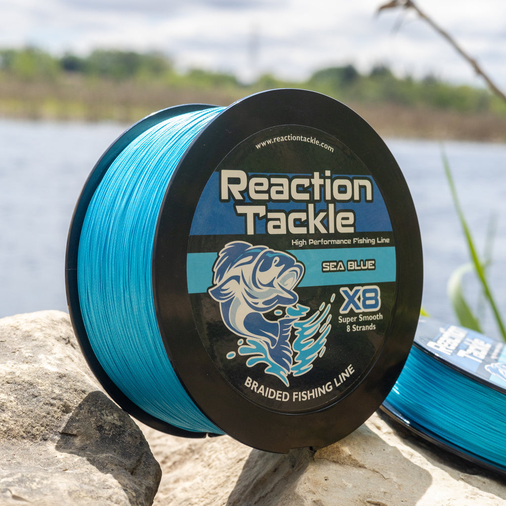 Reaction Tackle X8 Braided Fishing Line - Sea Blue 8 Strand